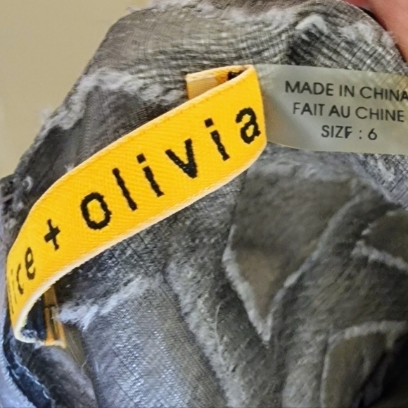 Alice + Olivia Grey Kristin Strapless Gray Dress Textured Fit Flare Abstract 6 - Picture 6 of 7